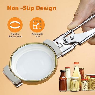 Master Jar Opener Adjustable Jar & Bottle Opener, Multifunctional Stainless Steel Manual Can Opener Jar Lid Gripper, Easy Open Adjustable Jar Opener