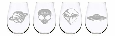 HomeWetBar Monogrammed Stemless Wine Glasses, Set of 4 (Personalized  Product)