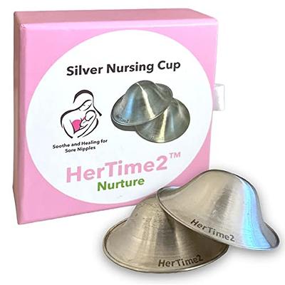 HerTime2 Silver Nursing Cups − Purest 99.9% Silver Nipple Shields