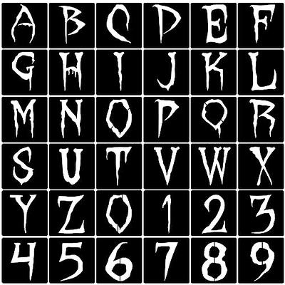 DZXCYZ Alphabet Letter Stencils 1 Inch, 36 Pcs Reusable Plastic Letter  Numbers Templates, Art Craft Stencil for Painting on Wood, Wall, Glass,  Fabric