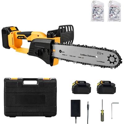 ALLOYMAN Mini Chainsaw 6-Inch Cordless | 26.2ft/s chain speed | Upgrade 775  Powerful motor | Tool Free Bar ​and Chain Adjustments | Handheld Small