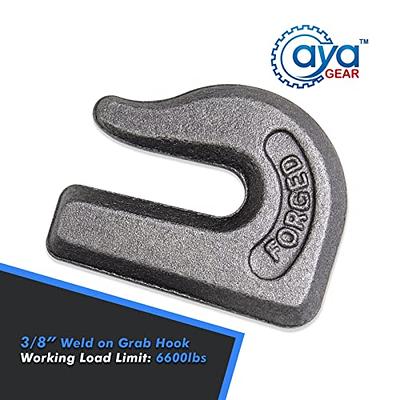 Take Control 2 pcs 3/8 X 2' V-Type Tow Chain J-Hook G70 Grab Hook Tractor  Car