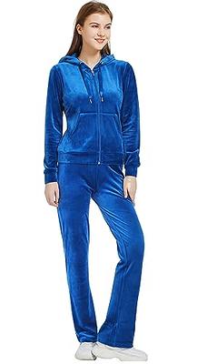 Woolicity Women's Sweatsuits Set Velour Tracksuit 2 Piece Outfits Set Zip  Up Hoodies and Pants Sportswear Jogging Set - Yahoo Shopping