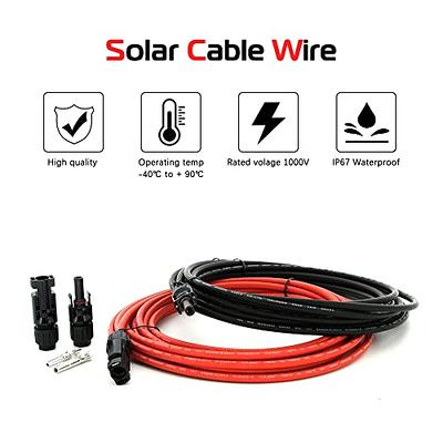 20 ft. 10 AWG Solar Panel Extension Cable with Male and Female Connectors