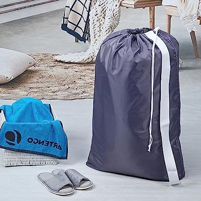 Nylon Laundry Bag - Locking Drawstring Closure and Machine Washable. These Large Bags Will Fit A Laundry Basket or Hamper and Strong Enough to Carry