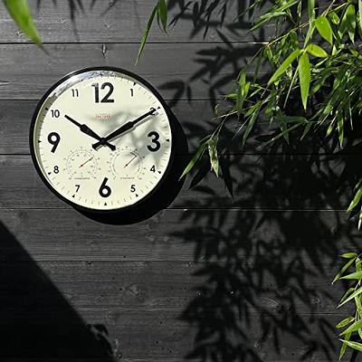 18 Metal Patio Clock & Thermometer