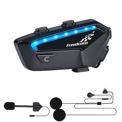 Motorcycle Bluetooth Helmet Headset 10 Riders Group Motorbike Intercom with  Music Sharing FM Hand-free Call Bluetooth 5.0 Helmet Communication System