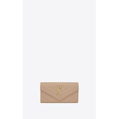 cassandre matelassé zipped pouch in grain de poudre embossed leather