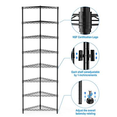 Chrome Wire Fan Shape Corner Shelving - 4 Shelves