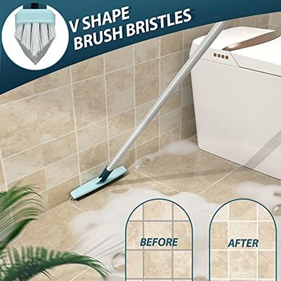 Bonpally 18 Microfiber Mop Floor Cleaning System, Flat Mop for Hardwood  Floors, Grout Scrub Brush with 57 Telescopic Handle, Shower Floor Brush