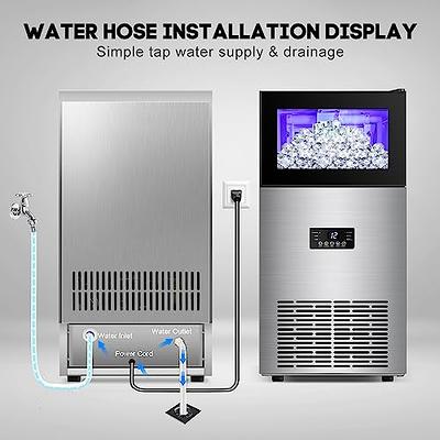 Commercial Ice Maker Machine 130LBS/24H with 35LBS Storage Bin, Stainless  Steel Undercounter/Freestanding Ice Cube Maker for Home Bar Outdoor,  Automatic Operation, Include Scoop, Connection Hose - Yahoo Shopping