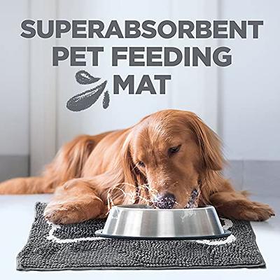 VCEPJH Absorbent Dog Mat for Food and Water Bowls - 2 Pack 32x20 inch Large  Pet Feeding