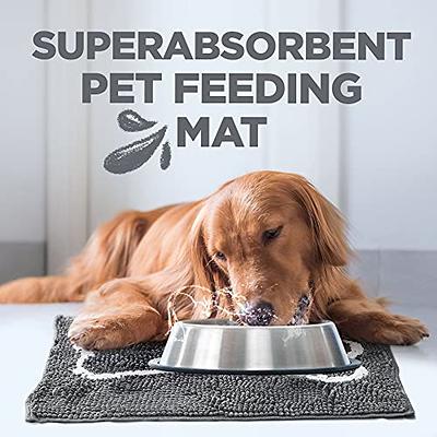 VCEPJH Absorbent Dog Mat for Food and Water Bowls - 2 Pack 32x20