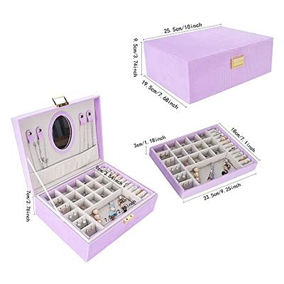 Dajasan Jewelry Box for Women, 3 Layers Large Velvet Jewelry Organizer, Jewelry  Storage Organizer, Jewelry Case for Earring, Ring, Necklace, Bracelets  (Green) - Yahoo Shopping