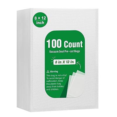 Syntus 100 Count Vacuum Sealer Bags Quart 8 x 12 inch for Seal a