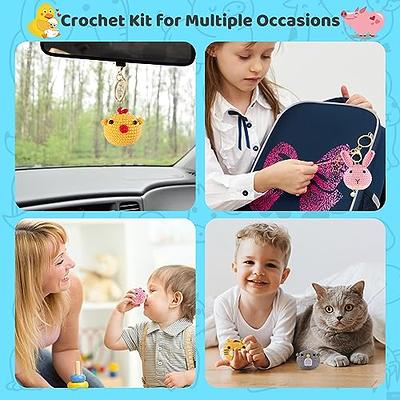LAKIX Crochet Kit for Beginners, 8PCS Crochet Animal Kit for