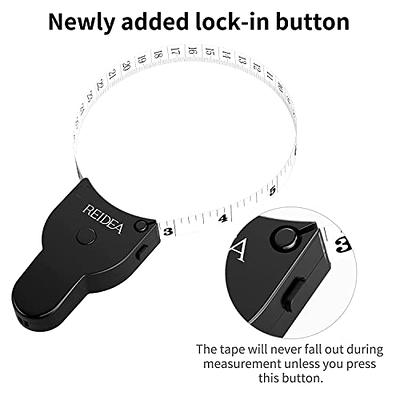 REIDEA Body Tape Measure 60in with Clip-n-Lock & Eject (Pop Up Release)  Button & Rebound Buckle, Ergonomic and Portable Design, 60inch/150cm,  REIDEA M2, Black - Yahoo Shopping