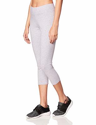 EttelLut-Women's Cotton and Spandex High Waist Activewear Leggings Pants- White S 