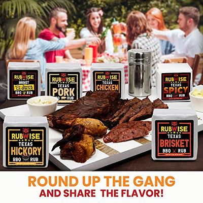 RubWise Texas Style BBQ Rub Gift Set  Meat Dry Rub Spices and Seasoning  Sets Variety