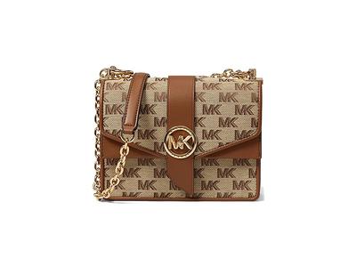 MICHAEL Michael Kors Greenwich Small Convertible Crossbody (Beige/Ebony)  Handbags - Yahoo Shopping