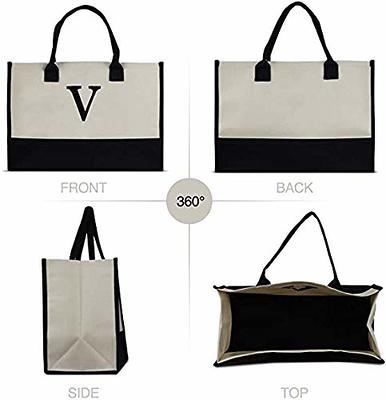 Monogram Tote Bag with 100% Cotton Canvas and a Chic Personalized Mono –  Vanessa Rosella