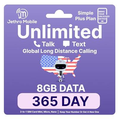 LBDCIOT Prepaid SIM Card | 2GB 30-Day 4G LTE – USA Compa