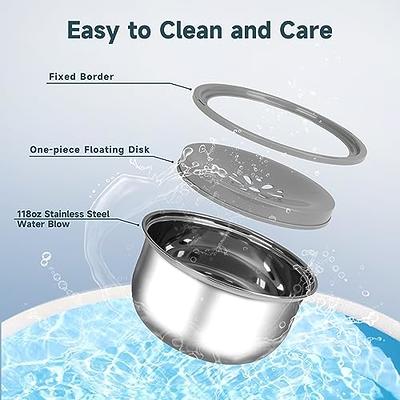 Pawque 80oz Stainless Steel Elevated Dog Water Bowls with Plastic