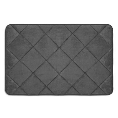 Hastings Home Set of 2 Memory Foam Bath Mats, Gray 32.25-in x 20.25-in  Platinum Gray Rubber Memory Foam Bath Rug in the Bathroom Rugs & Mats  department at