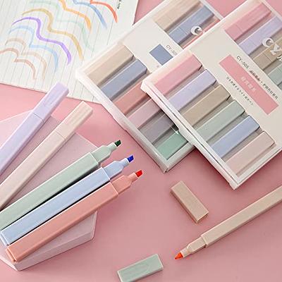 LABUK 12pcs Pastel Highlighters Aesthetic Cute Bible Highlighters and Pens  No Bleed Mild Assorted Colors for Journal Planner Notes School Office