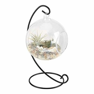 MSUIINT Desk Hanging Fish Tank, Small Round Glass Fish Bowl with 9 Inch  Metal Stand Mini Aquarium Table Decorative Ornaments Clear Glass Vase for  Fish Hydroponic Flowers Home Office Decor - Yahoo Shopping