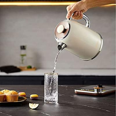 KENMORE 1.7L Cordless 6-Cup Electric Kettle in Silver with 6