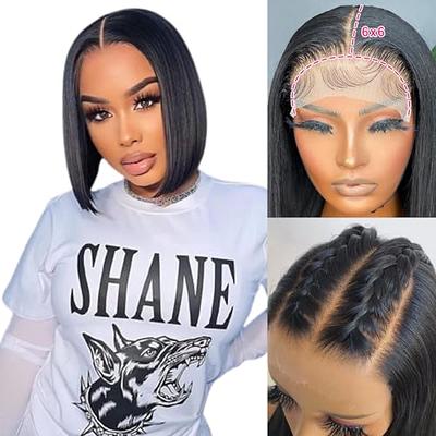 Ali lumina 10A Straight Lace Front Wigs Human Hair 16inch Brazilian Virgin  Human Hair 4x4 Lace Front Wigs for Black Women Pre Plucked with Baby Hair  150% Density : Buy Online at