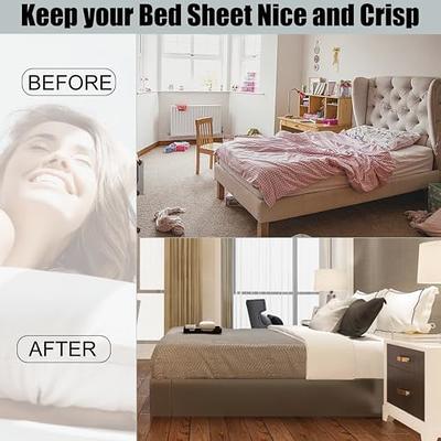 Bed Sheet Holder, Adjustable Fasteners Suspenders Gripper, Triangle &  Elastic Straps Clips for Various Bed Sheets, Mattress Covers, Sofa Cushion  (4