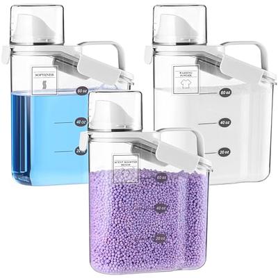 SUINHE 3 Pack Laundry Detergent Dispenser, 40oz Liquid Detergent Dispenser,  50oz Laundry Beads Dispenser, Fabric Softener Container Dispenser, Clear  Plastic, Lncludes 5 Labels 1 Measuring Cup - Yahoo Shopping