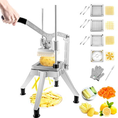 VEVOR 3/16 in. Heavy Duty Tomato Slicer Commercial Vegetable Slicer Tomato Cutter with Built-in Cutting Board for Home Use