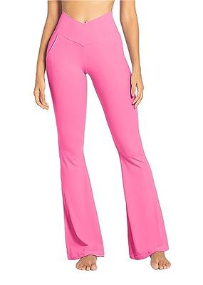 Now Trending! Flare Leggings, Womens Pants, Womens Workout Leggings,  Forbidden Pants, Pink Flare Leggings, Flared Pants, Cotton Leggings with  Pockets