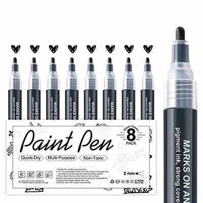 PINTAR Acrylic Paint Markers Set - Extra Fine Tip Paint Pens - Acrylic  Markers Paint Pens - Acrylic Paint Pens for Rock Painting, Wood, Glass,  Leather, Shoes - Pack of 14, 0.77 mm