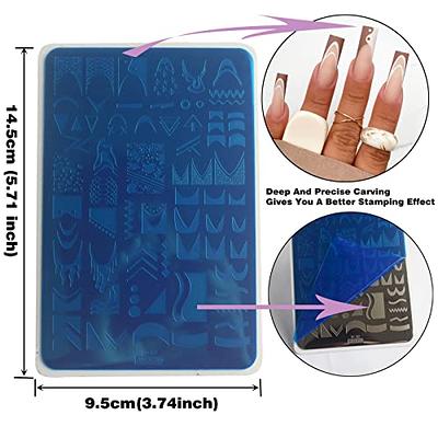 French Tip Nail Stamp Plates Zebra Leopard Pattern Nail Stamping Plate  Animals Skin Design Wave Swirls Fire French Nail Stamp Templates 14.5*9.5cm  DIY Printing Stencils Nail Decorations For Nail Art - Yahoo