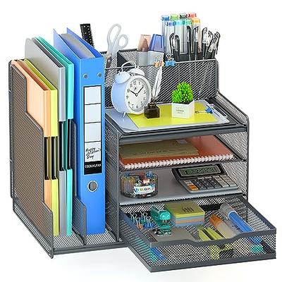 Vari Hanging Desk Cubby - Under Desk Organizers and Storage - File Holder for Office Desk - Computer Desk Accessories with WR