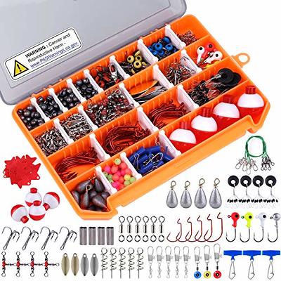Fishing Accessories, Fishing Gifts for Men, Fishing Tackle Box with Tackle  Included, Fishing Equipment, Bass Jigs Set, Swivels Snaps Hooks Weights