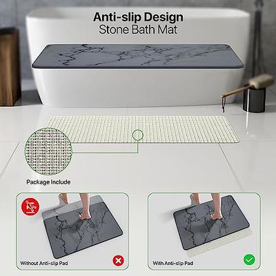 Quick Dry Bath Mat, Diatomite Stone Bath Mat Anti-Slip