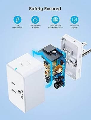 Govee Smart Plug, WiFi Bluetooth Outlet 1 Pack Work with Alexa and Google  Assistant Bundle with Govee Hygrometer Thermometer H5075