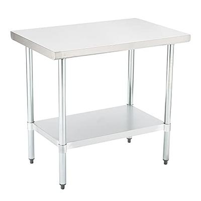 Kitchen Tek 16-Gauge 304 Stainless Steel Commercial Work Table