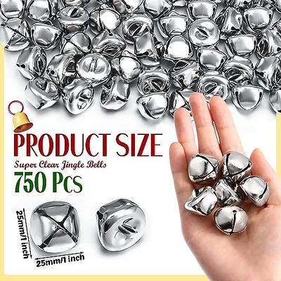 Small Jingle Bells for Crafts, 1/2 Inch Silver Craft Bells Bulk, Christmas  Bells with Loud Sound for Christmas Party Decorations, DIY Crafts