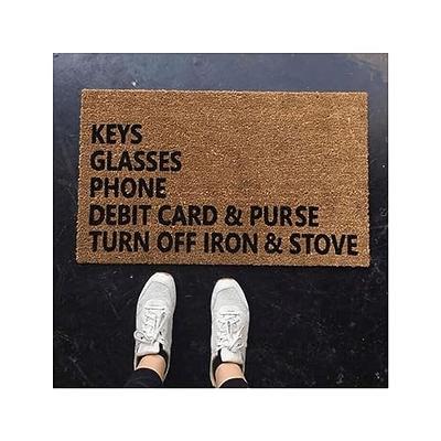 Keys Glasses Phone Debit Card Purse Iron Stove Funny Doormat