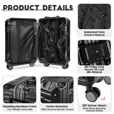 Essential Sleeve Cabin Plus Suitcase, Black