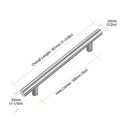 Probrico 10 Pack 64mm(2.5inch) Hole Centers Cabinet Handles Stainless Steel  Cabinet Pulls Brushed Nickel Drawer Pulls Length 100mm(4inch)