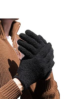 Gloves for Men Women - Winter Gloves Gloves for Men Cold Weather, Mens Gloves Black Gloves Men Heated Touch Screen with Thermal Soft Knit, Mens