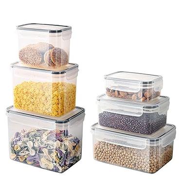 1pc Plastic Grain Storage Container With Dividers And Sealed Lid For  Kitchen Food Organizer
