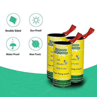 Fly Traps for Indoors Outdoor, Fly Paper Strips Sticky Hanging, Fruit Fly  Strips,Fly Tape Catcher Ribbon, Fruit Fly Gnat Trap Killer Fly Traps for